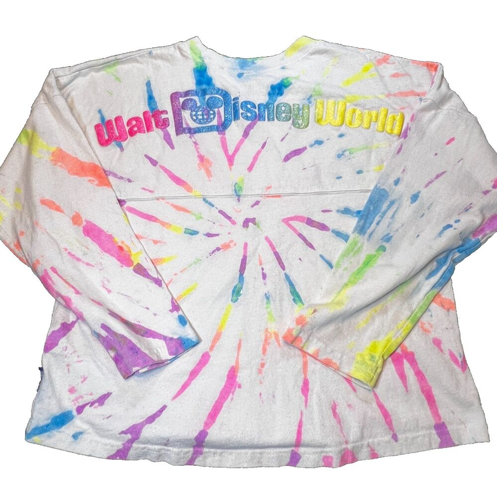 Kids XL Disney Parks Minnie Walt Disney World Spirit Jersey Paint Splatter Neon